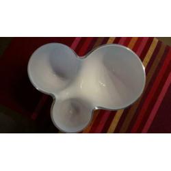 Iittala vintage vaas/schaal - opaalwit - jaren 60/70