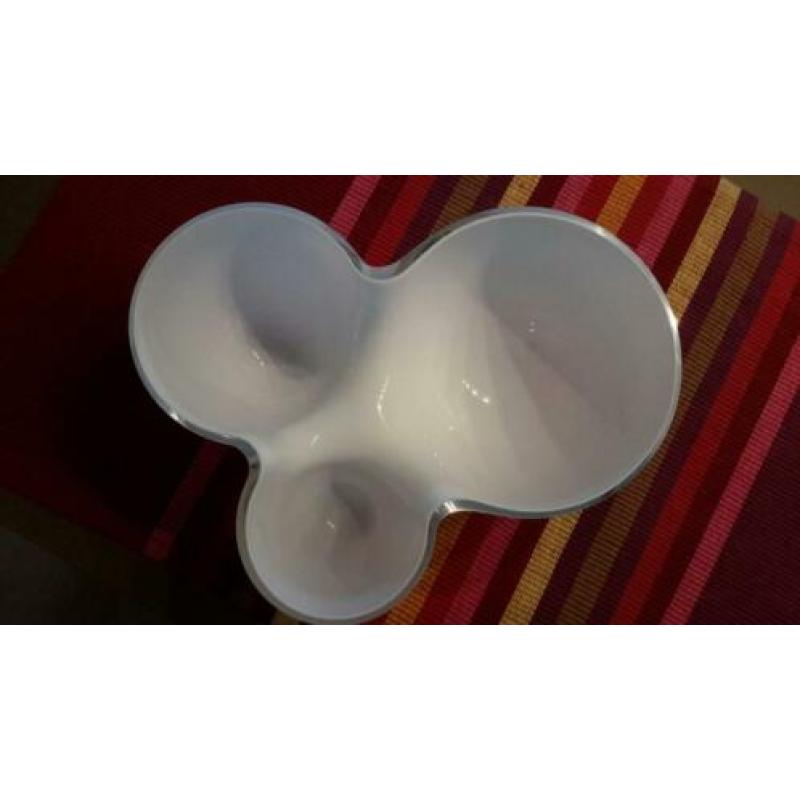 Iittala vintage vaas/schaal - opaalwit - jaren 60/70