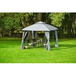 Loungeset TAMBOHUSE 5-persoons grijs en Partytent SANKT
