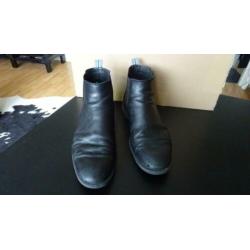 Sacha Zwart leren Chelsea boots / laarzen maat 43