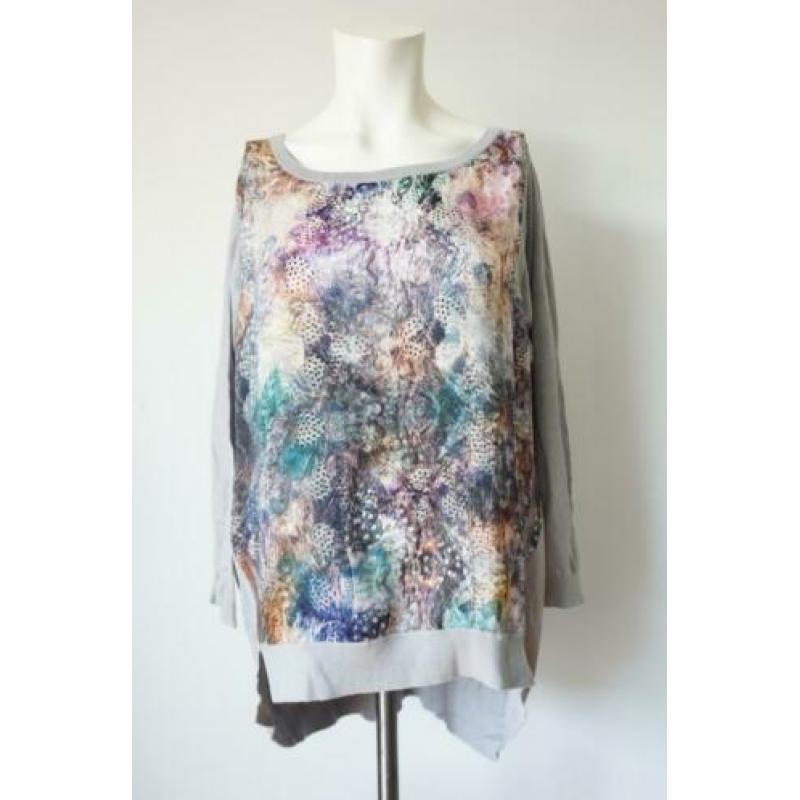 WAREHOUSE Geweldig Grijs Shirt met Abstracte Print S 36