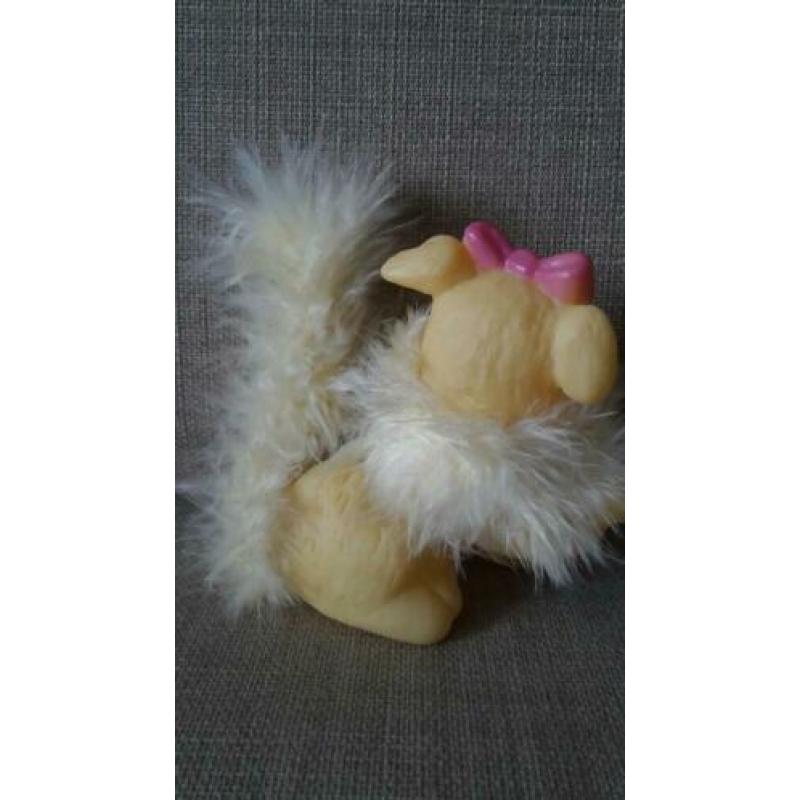 vintage speelgoed hondje pluisstaartje fluffy dogs jaren 80
