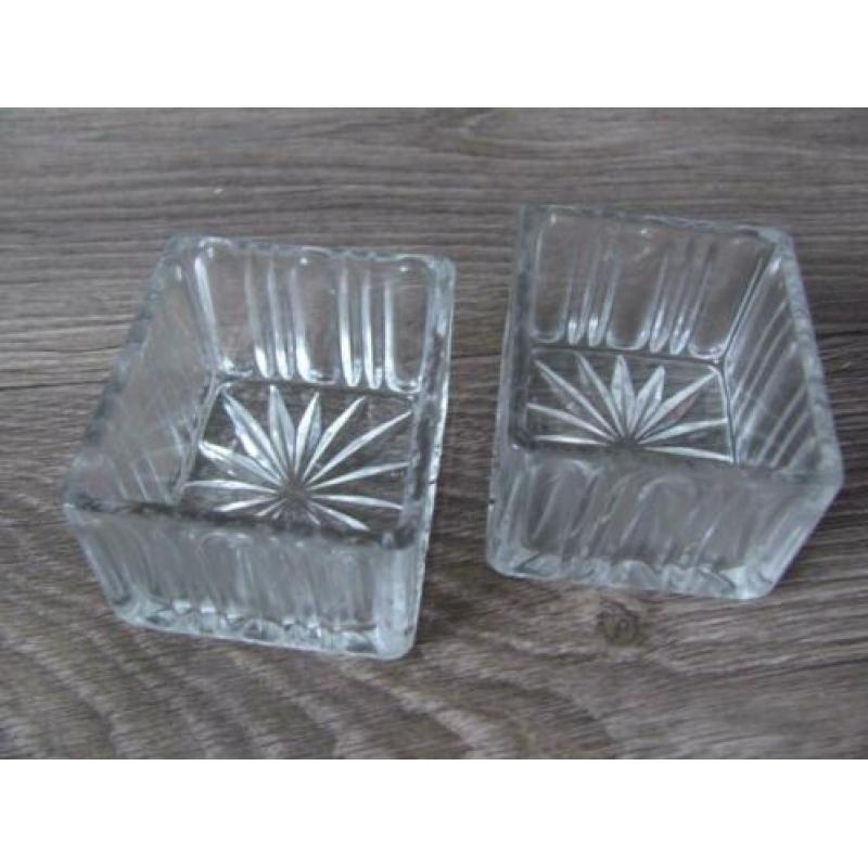 Oude, marmelade set / ontbijtset / bakjes op dienblad
