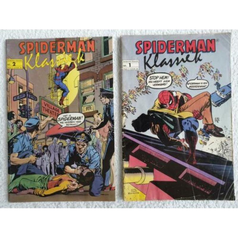 6 x SPIDERMAN KLASSIEK COMICS. 1989. 2 EURO PER STUK.