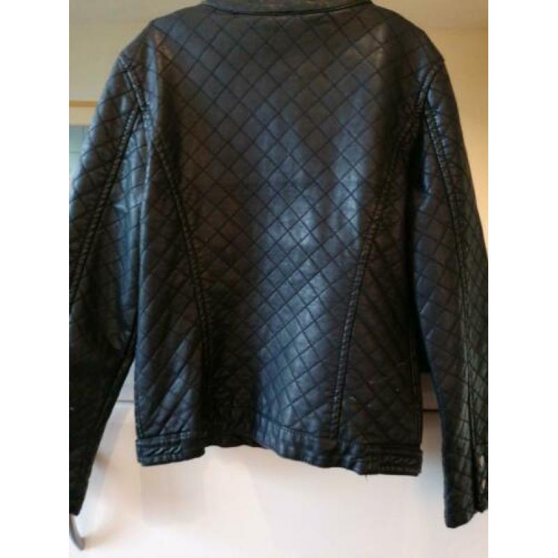 Zwart leren jasje van Zara