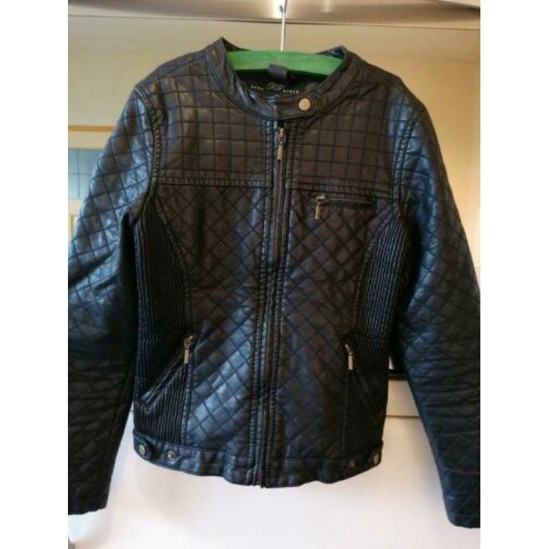 Zwart leren jasje van Zara