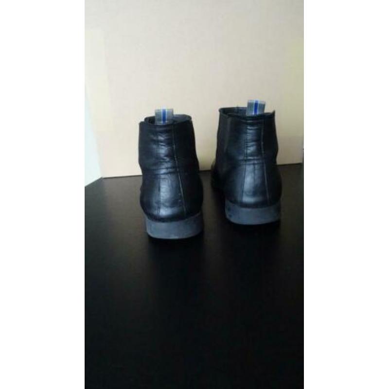 Sacha Zwart leren Chelsea boots / laarzen maat 43