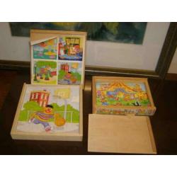 Twee houten kinderpuzzels (A20 200)