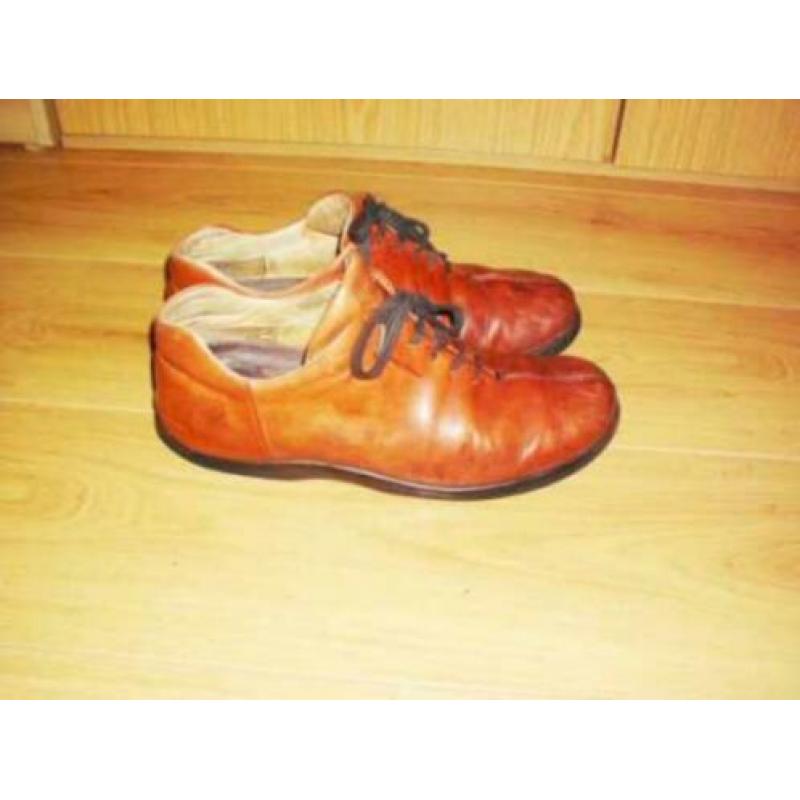 Wolky herenschoenen mt.45 soepel bruin leer en leer gevoerd