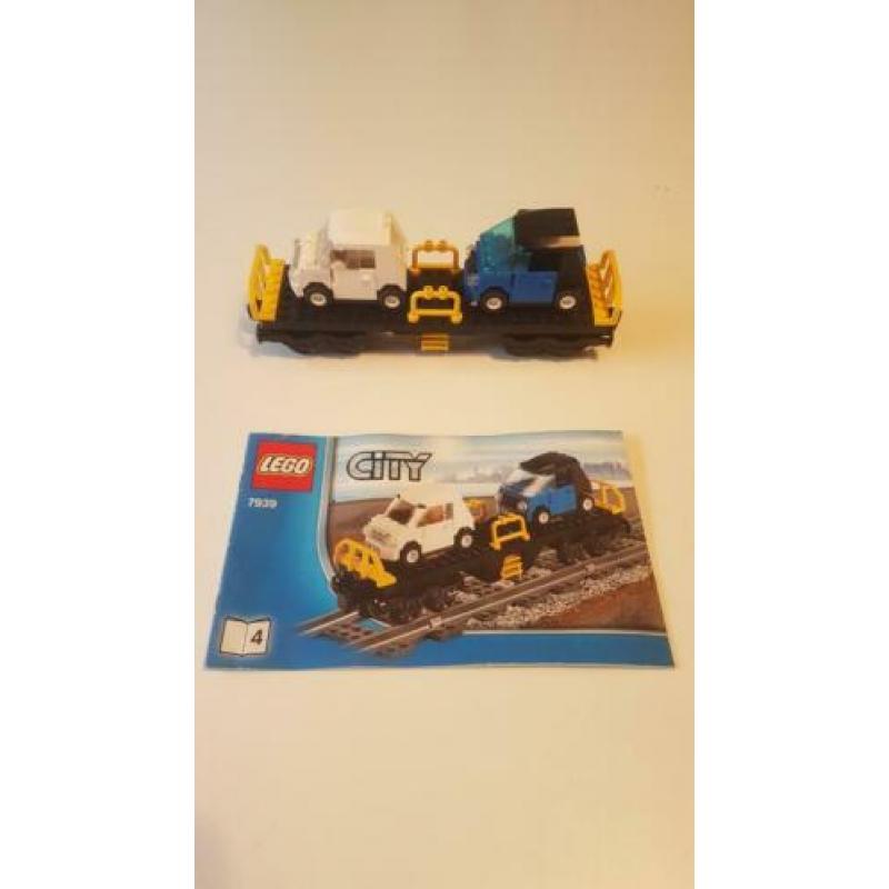 Wagon en kraan van lego trein 7939