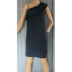 Paptrizia Pepe blauwe one shoulder jurk maat 40