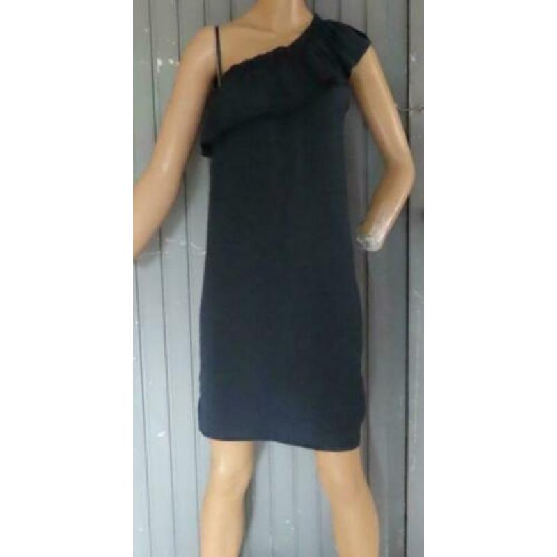 Paptrizia Pepe blauwe one shoulder jurk maat 40