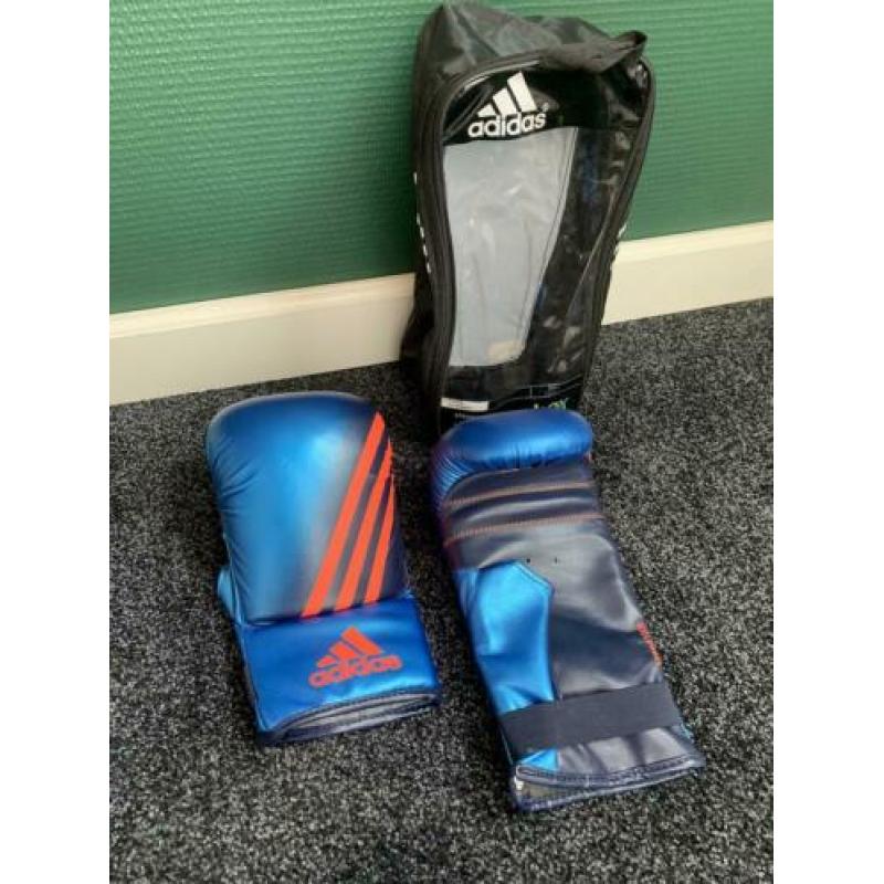 Adidas boks handschoenen / bokshandschoenen blauw L / XL