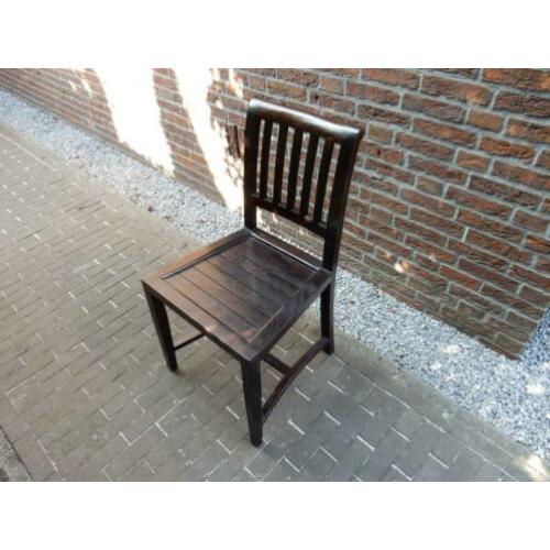 Koloniale teakhouten stoelen 4 stuks
