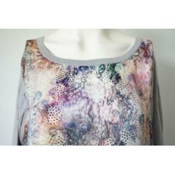 WAREHOUSE Geweldig Grijs Shirt met Abstracte Print S 36