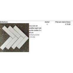 wandtegel mat wit