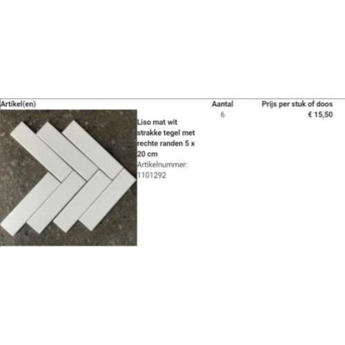 wandtegel mat wit