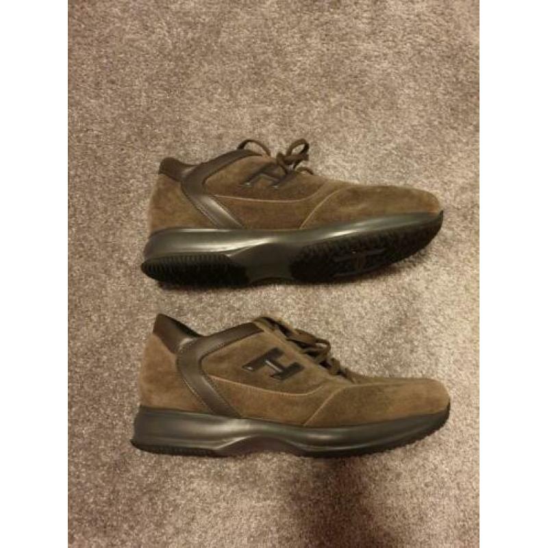 Hogan, nieuwe!! sneakers, bruin suede, maat 9 / 43,5