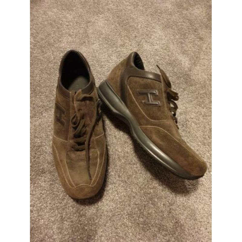 Hogan, nieuwe!! sneakers, bruin suede, maat 9 / 43,5