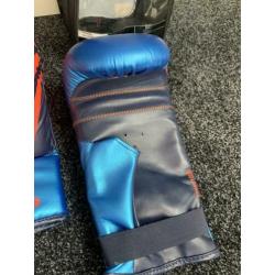 Adidas boks handschoenen / bokshandschoenen blauw L / XL