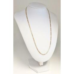 CK-296 8K Figaro Ketting met Karabijnhaak Sluiting