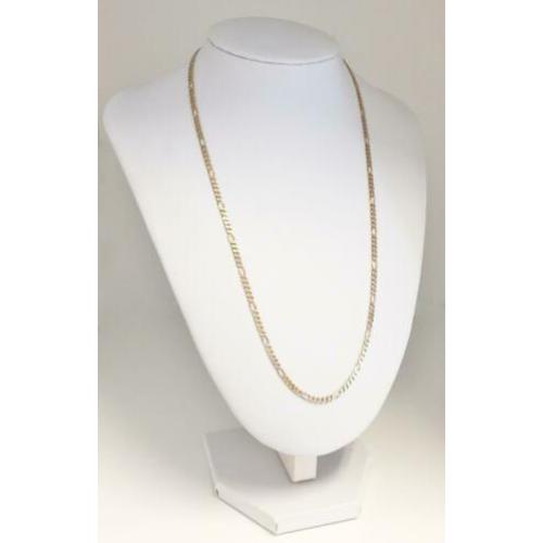 CK-296 8K Figaro Ketting met Karabijnhaak Sluiting