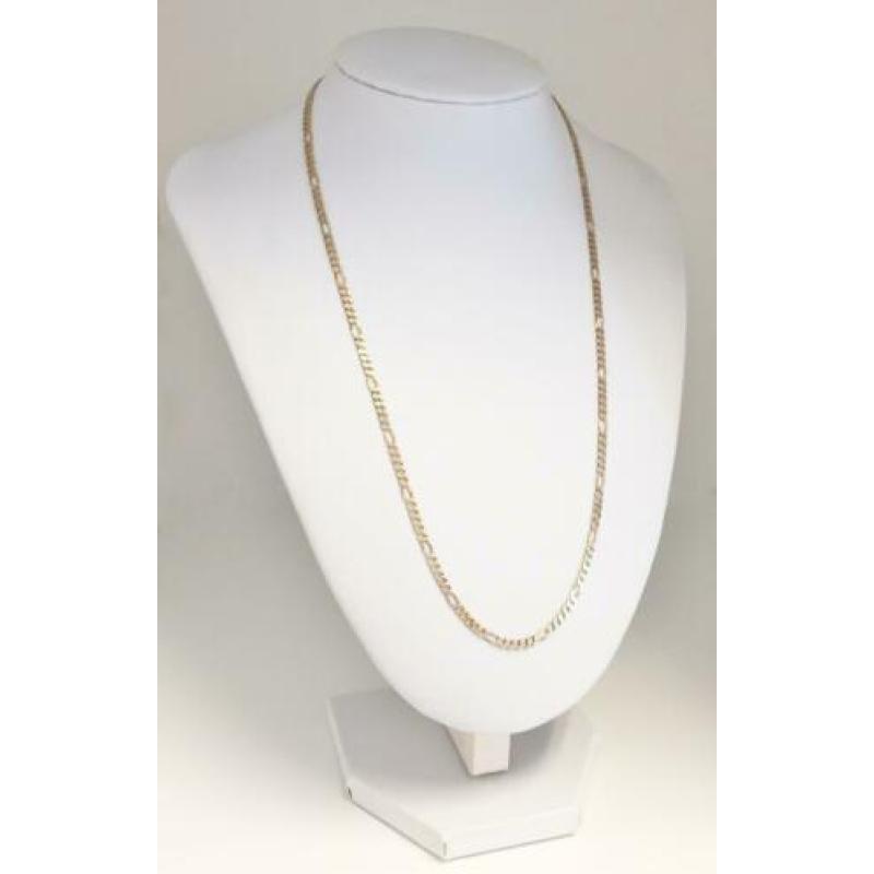 CK-296 8K Figaro Ketting met Karabijnhaak Sluiting