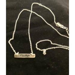 Minimalistische zilveren ketting met hanger
