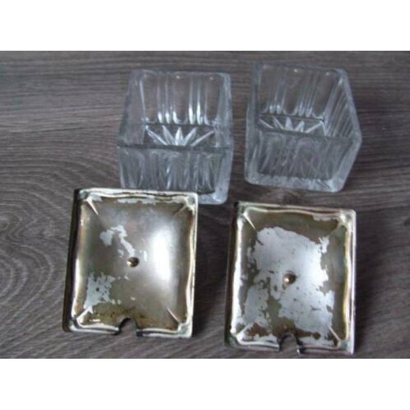 Oude, marmelade set / ontbijtset / bakjes op dienblad
