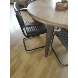 4 industriele eetkamerstoelen