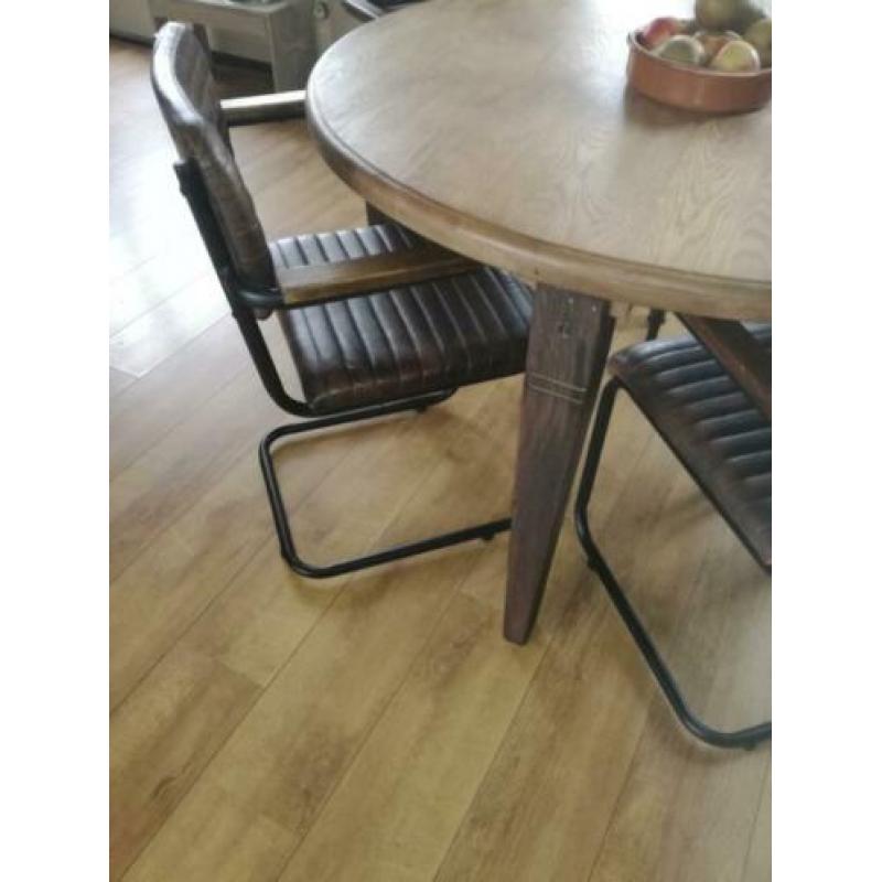 4 industriele eetkamerstoelen
