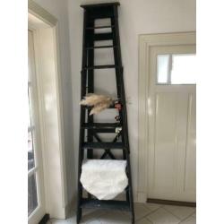 Vintage oude houten schilderstrap