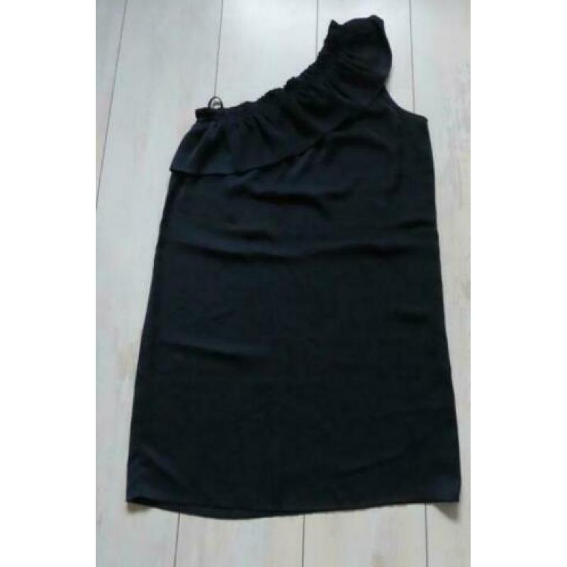 Paptrizia Pepe blauwe one shoulder jurk maat 40