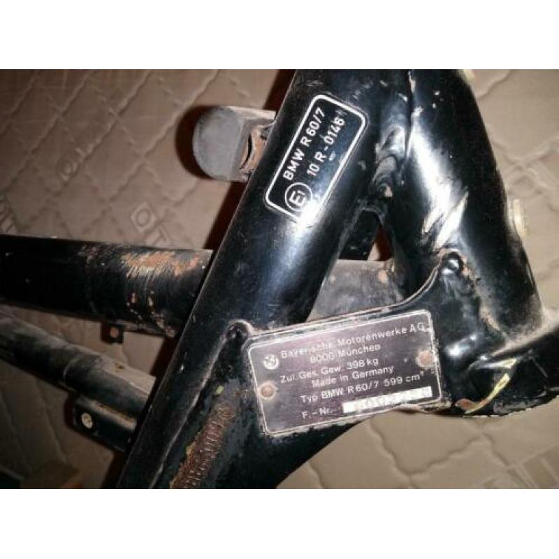 BMW R 60/7 frame incl. kenteken
