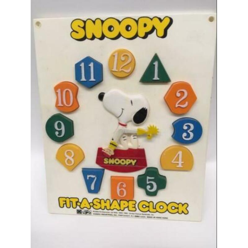 Snoopy klok fit a shape clock, vintage clock