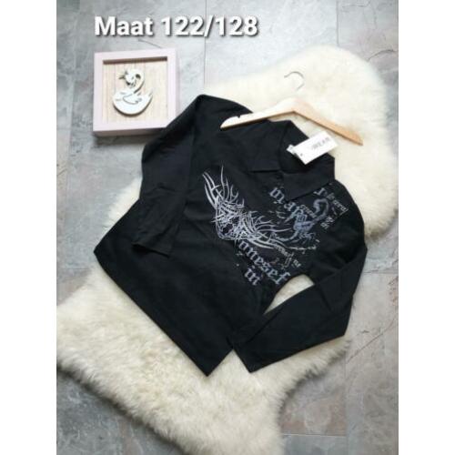 Maat 122/128 NIEUW Jongens Longsleeve met print JT-WEAR