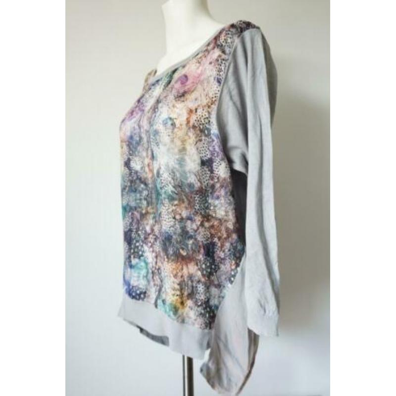 WAREHOUSE Geweldig Grijs Shirt met Abstracte Print S 36
