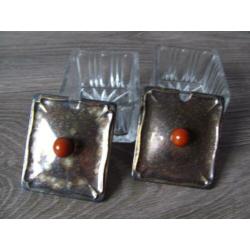 Oude, marmelade set / ontbijtset / bakjes op dienblad