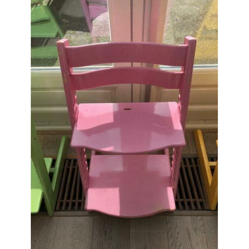 Groene, Gele en Roze Tripp Trapp te koop