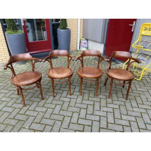 Antiek look Hutten Selection Norm bistro stoelen leer