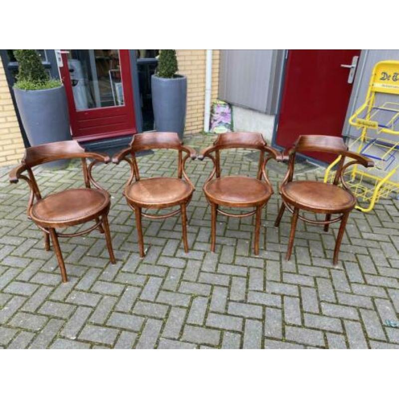 Antiek look Hutten Selection Norm bistro stoelen leer