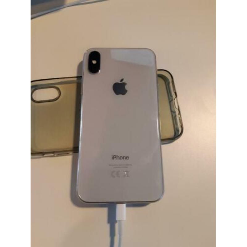iPhone X 64GB wit, compleet + zeer netjes, FaceID werkt niet