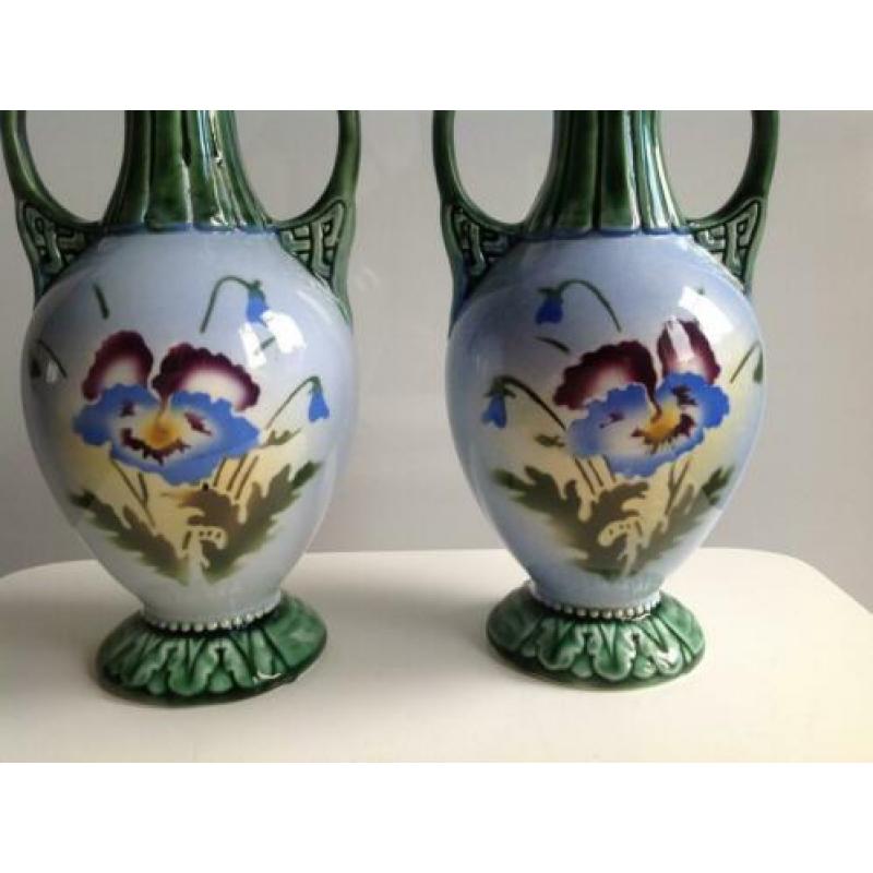 Vaas set vazen florence jugendstil amphora art nouveau