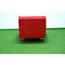??Als NIEUW rode stoffen Design on Stock Bloq fauteuil