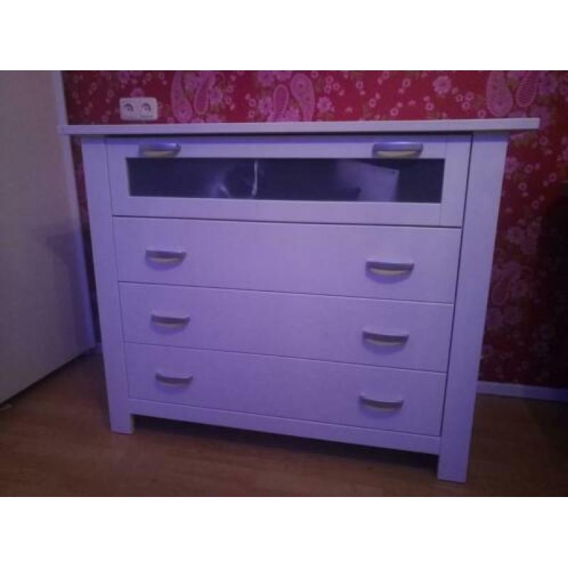 Witte commode met legplank MDF goede kwaliteit