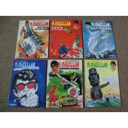 6 stripboeken uit de reeks van Mr Magellan