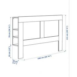 Ikea Brimnes hoofdeinde met ingebouwde nachtkastjes ( wit )