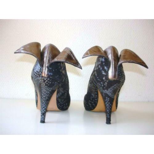 0565 VINTAGE Beverly Feldman pumps snake ibiza 36 37