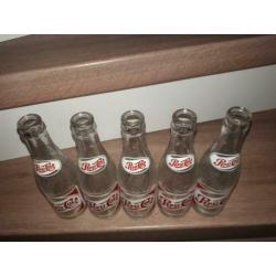 Zeer oude pepsi flesjes, 5 stuks