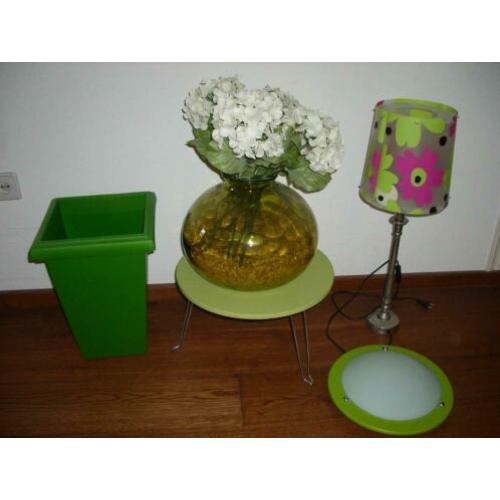 leuke groene kinderkamer accessoires kunststof vuilnisbakje,